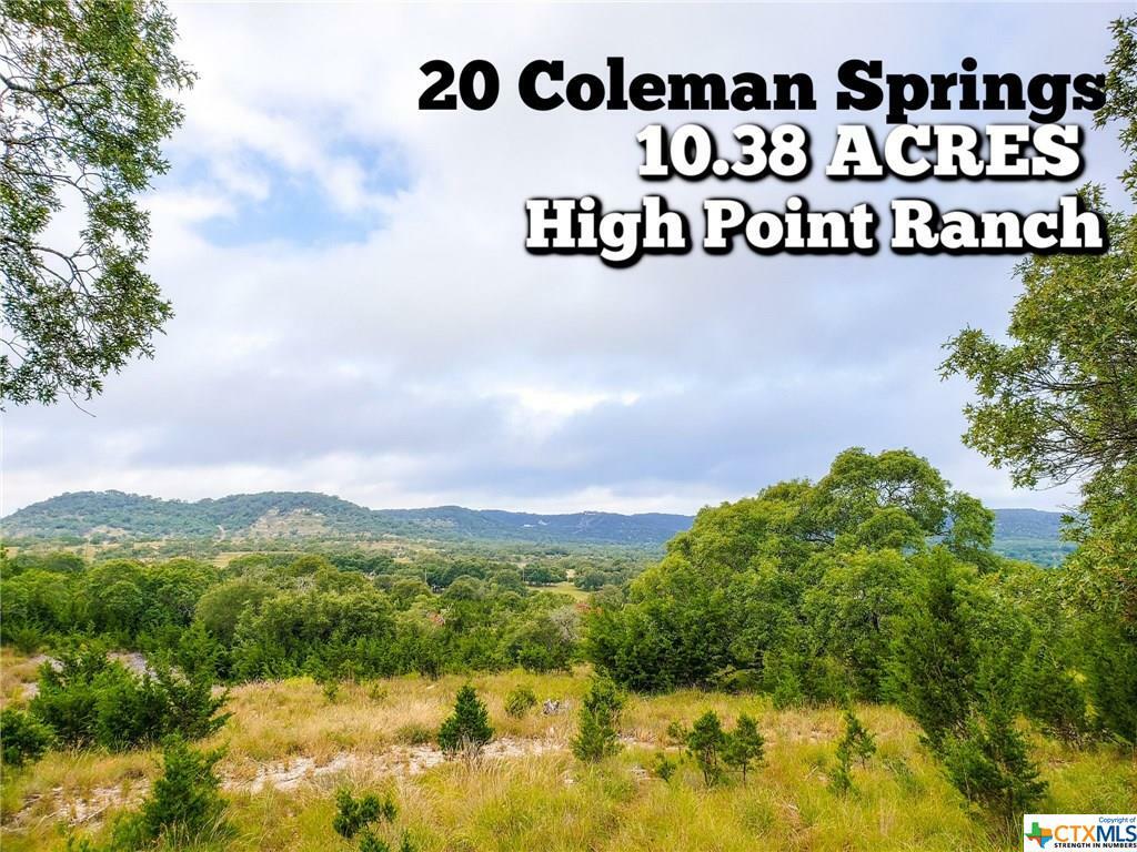 Property Photo:  20 Coleman Springs  TX 78624 