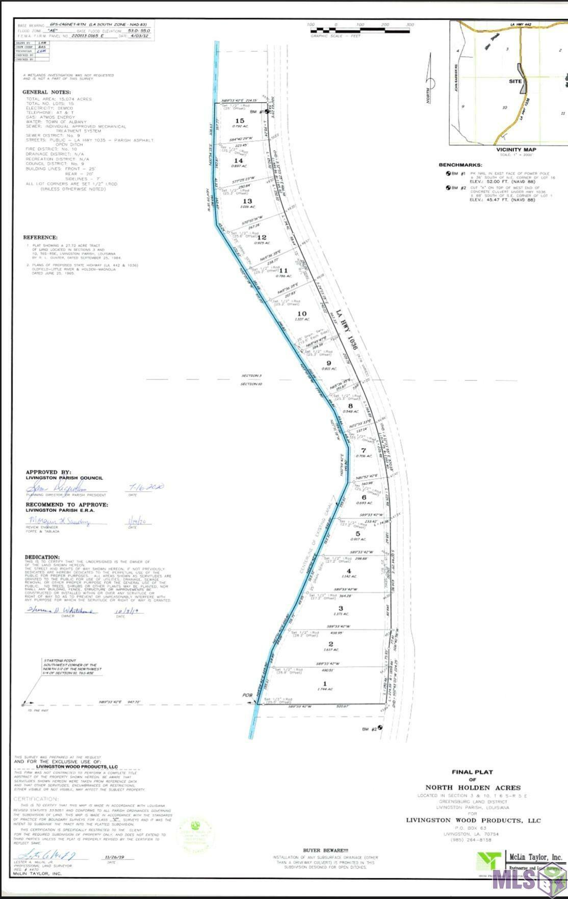 Property Photo:  Lot 13 La Hwy 1036  LA 70774 