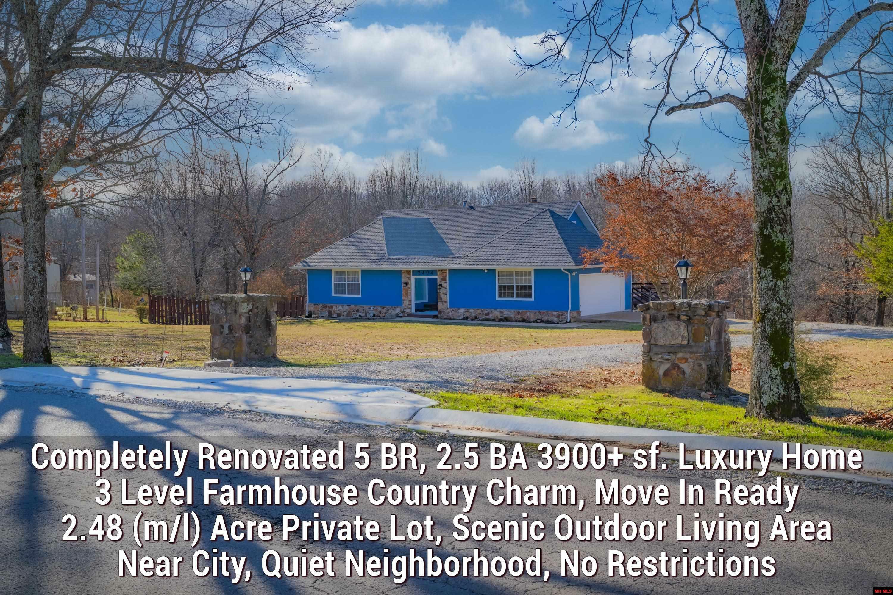 Property Photo: 2404 Russell Lane AR 72653
