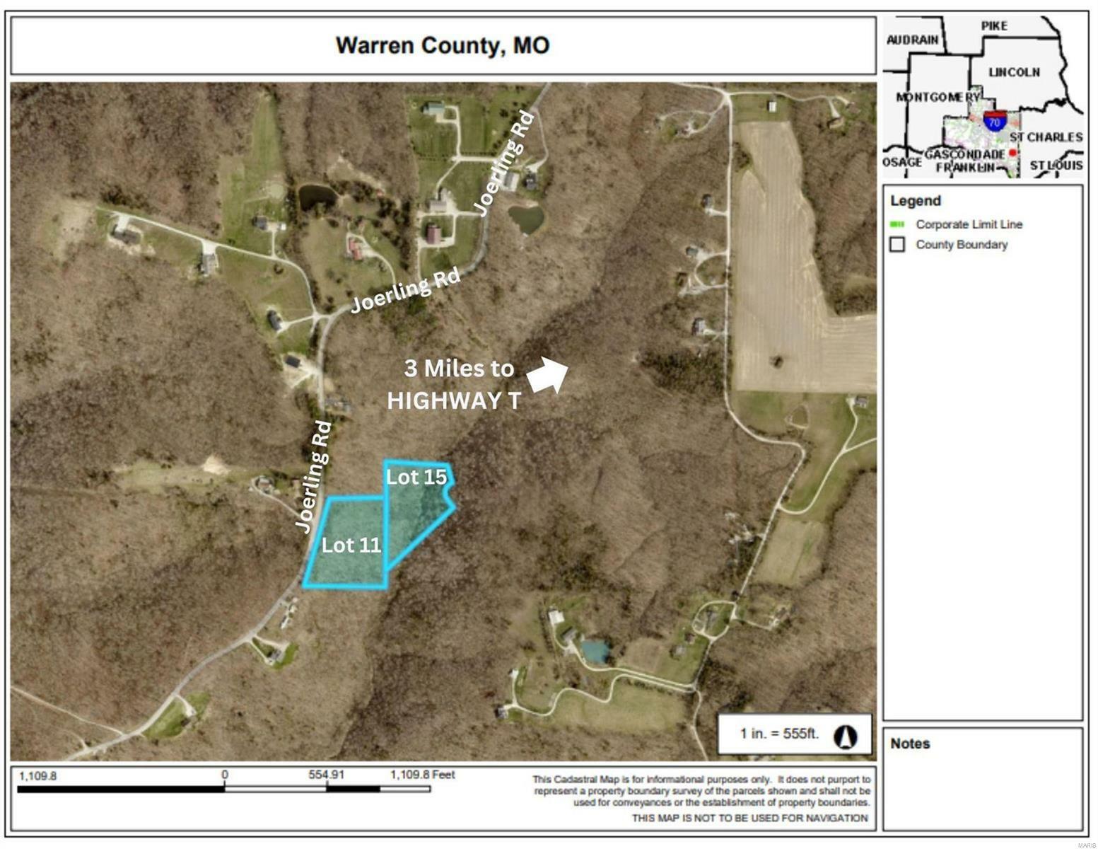 Property Photo:  11 And Lot 15 Hunters Ridge  MO 63357 