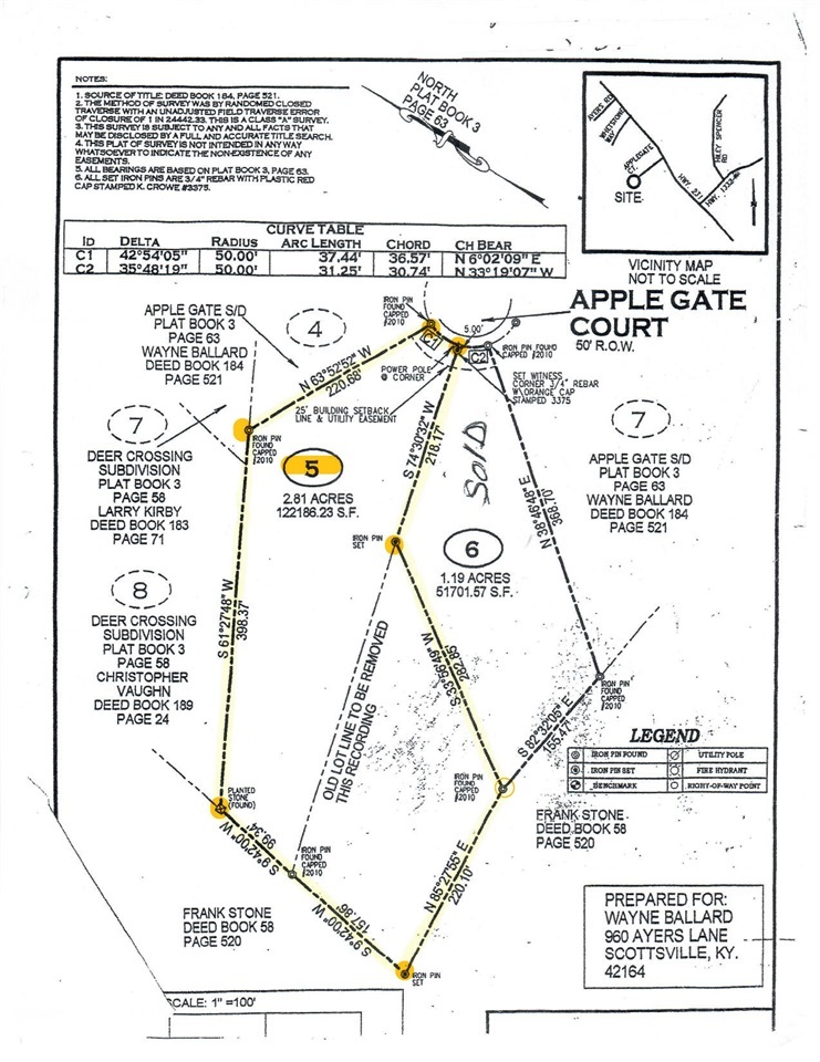 Property Photo:  Lot 5 Applegate Court  KY 42164 