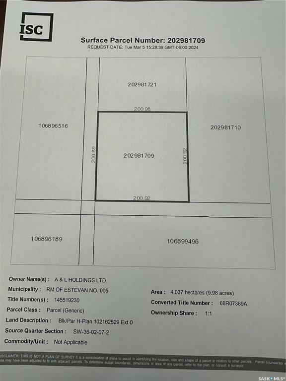 Block H Rural Address  Estevan Rm No. 5 SK S0C 0M0 photo