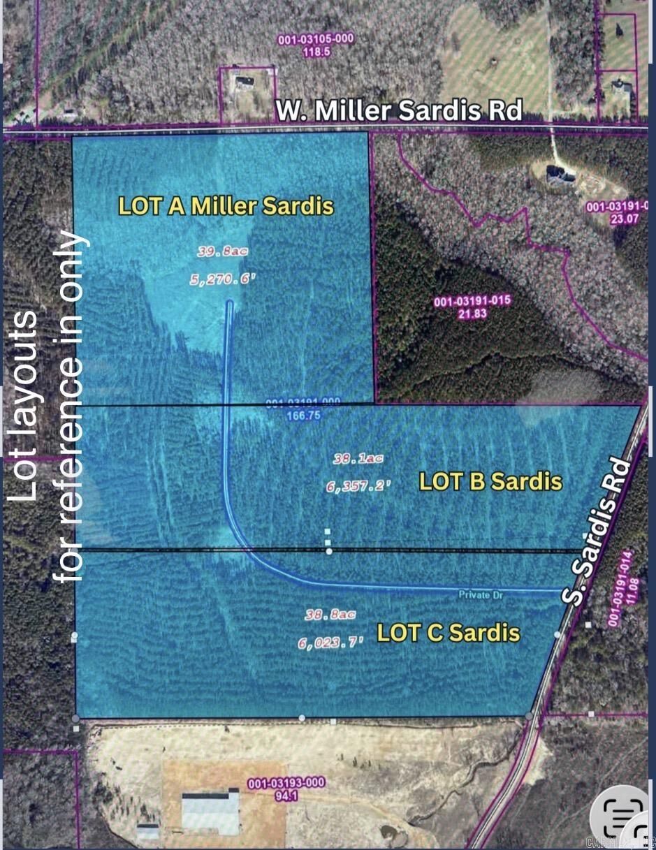 Property Photo:  40 Acres W Miller Sardis- Lot A Road  AR 72011 