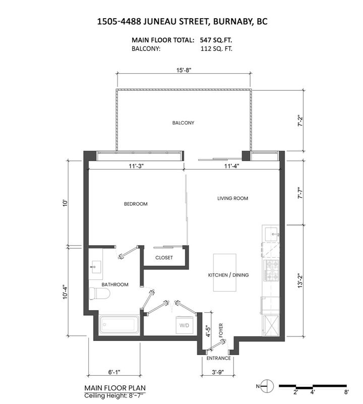 Property Photo:  4488 Juneau Street 1505  BC V5C 0M4 