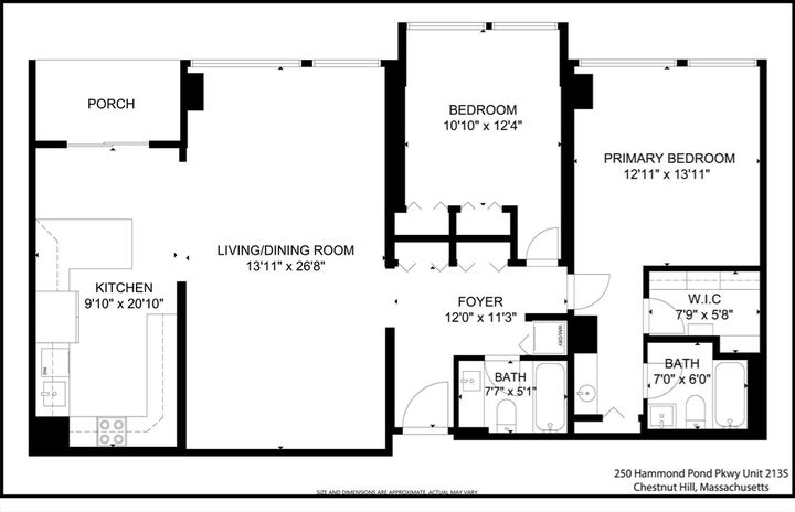 Property Photo:  250 Hammond Pond Parkway 213S  MA 02467 