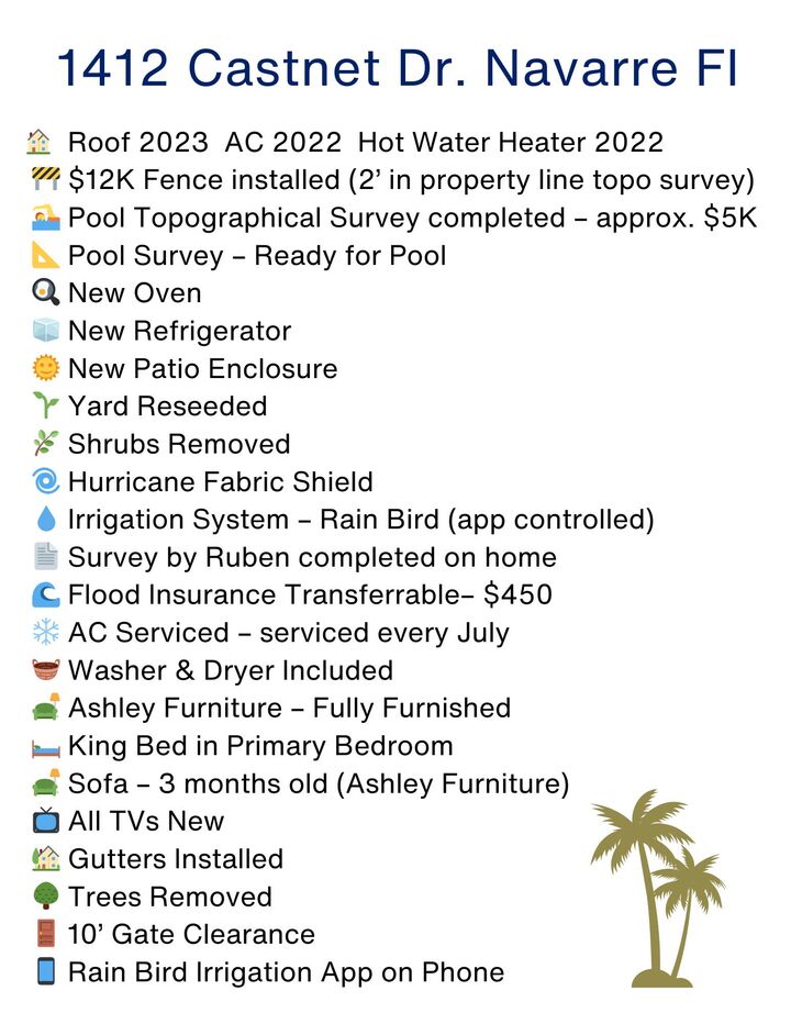 Property Photo: 1412 Castnet Drive FL 32566