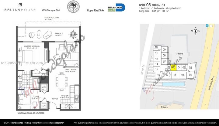 Property Photo:  4250 Biscayne Blvd 1205  FL 33137 