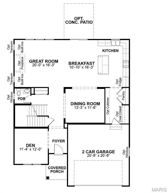 Property Photo:  1 The Adams 2 Car At Strawberry Farms  MO 63376 