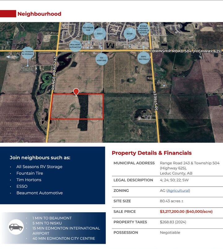 Property Photo:  Range Road 243 & Township 504 (Highway 625)  AB T4X 0N5 