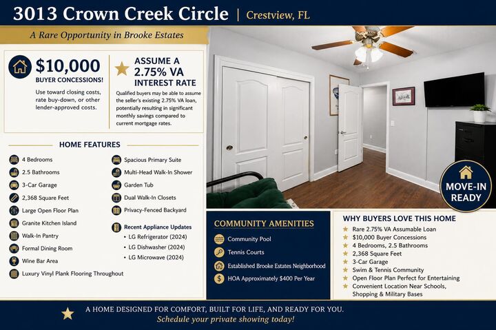 Property Photo: 3013 Crown Creek Circle FL 32539