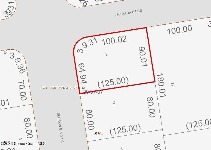 Property Photo:  1001 Eldron (Corner Of Entrada St) Boulevard SE  FL 32909 