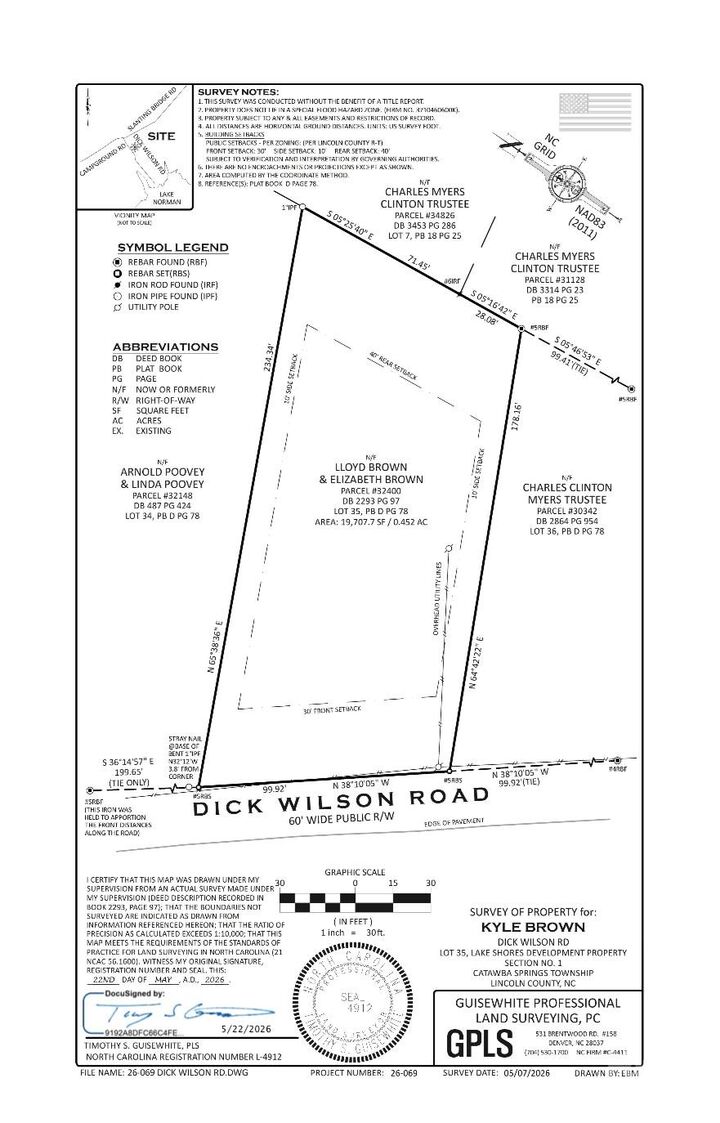 Property Photo: Lot 35 Dick Wilson Road NC 28037
