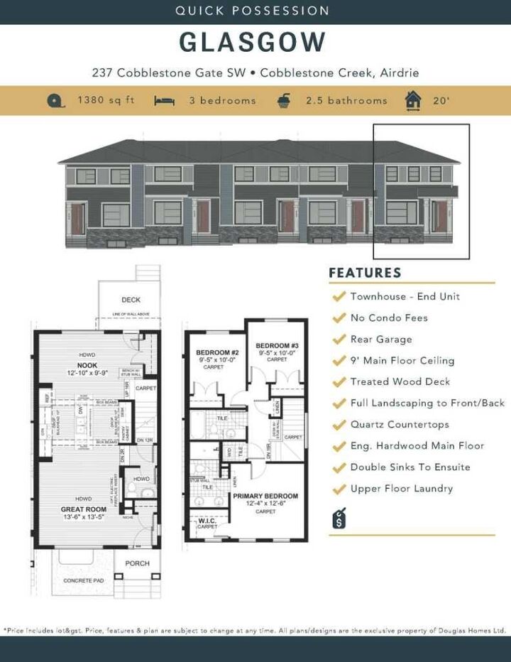 Property Photo:  1138 Cobblestone Boulevard SW  AB T4B 0R7 