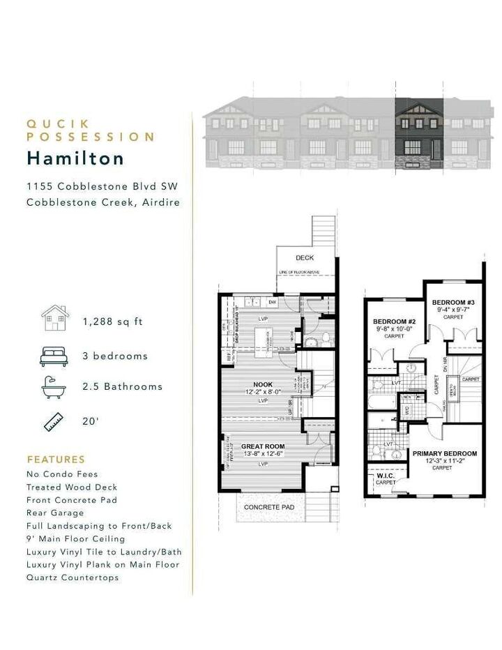 Property Photo: 1171 Cobblestone Boulevard SW AB T4B 5W3