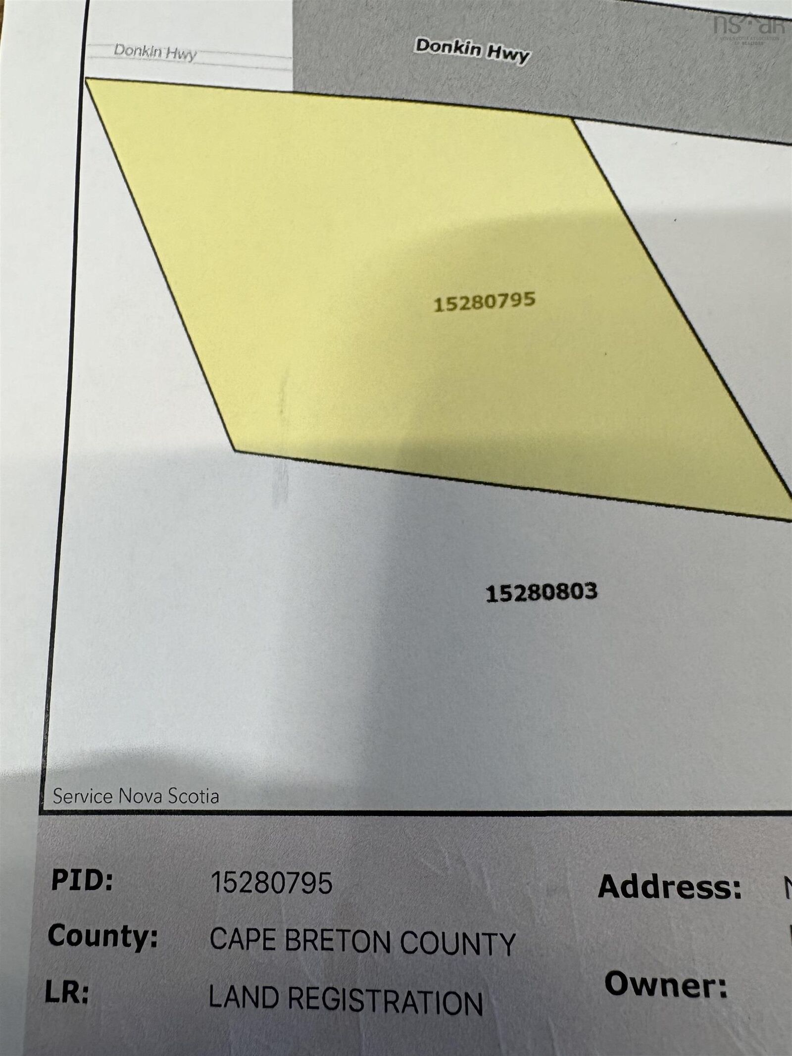 Property Photo:  0 Donkin Highway  NS B1A 6W1 