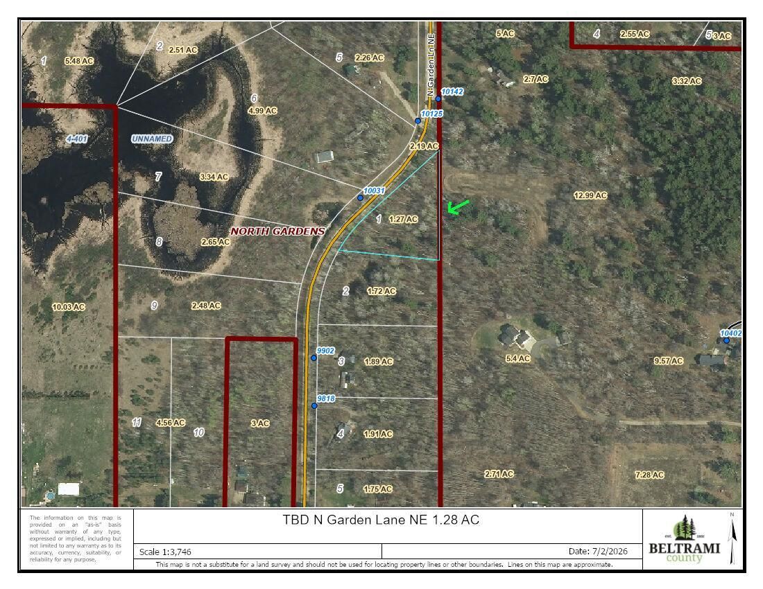 Property Photo: Tbd 1.28ac N Garden Lane NE MN 56601