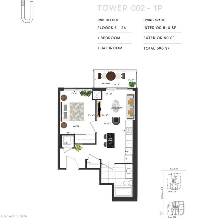 Property Photo: 15 Wellington Street S 614 ON N2G 0E4