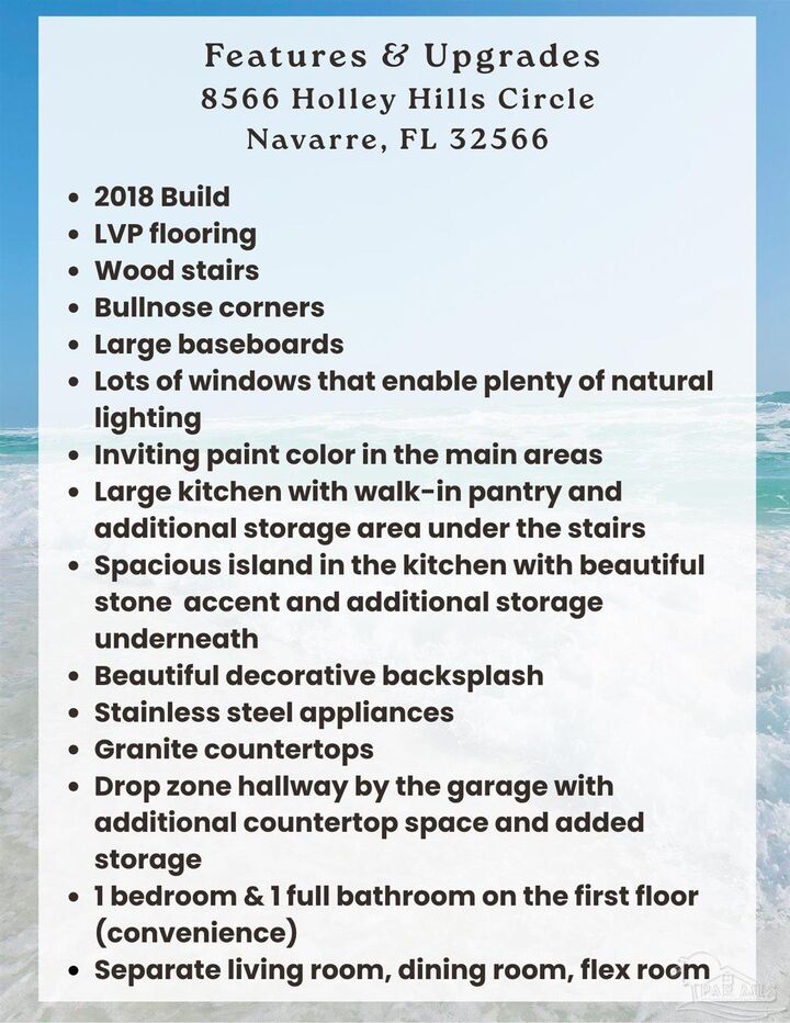Property Photo: 8566 Holley Hills Cir FL 32566