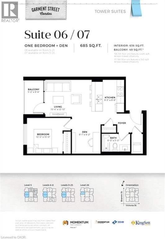 Property Photo:  108 Garment Street 807  ON N2G 0E2 
