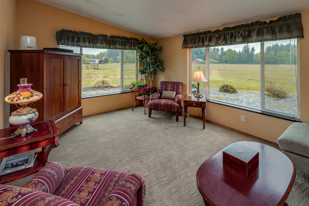 Property Photo: Living room toward gardens 1935 Zell Rd  WA 98248 